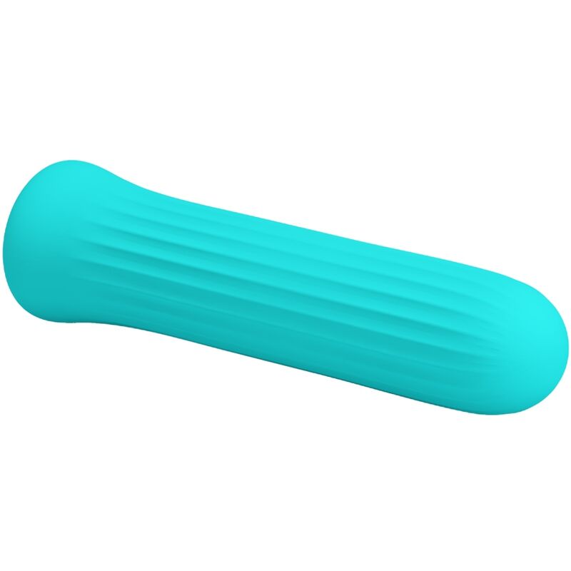 Vibromasseur Compact Blanche 12 Vitesses Texturé - Silicone - Pretty Love