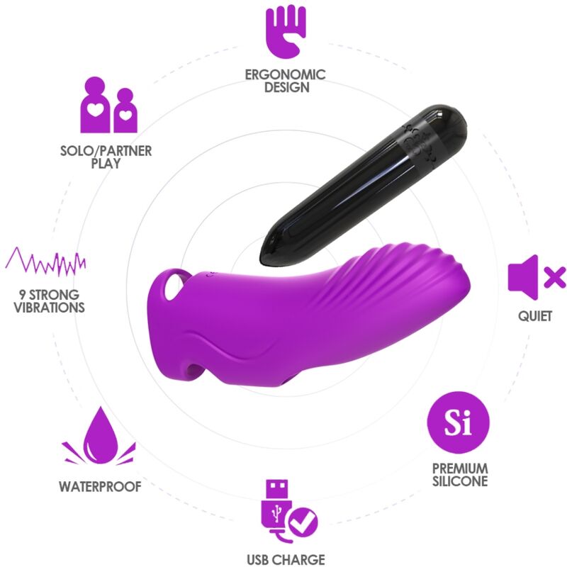 Doigt Vibrant Point G Aurora - 9 Modes - Armony