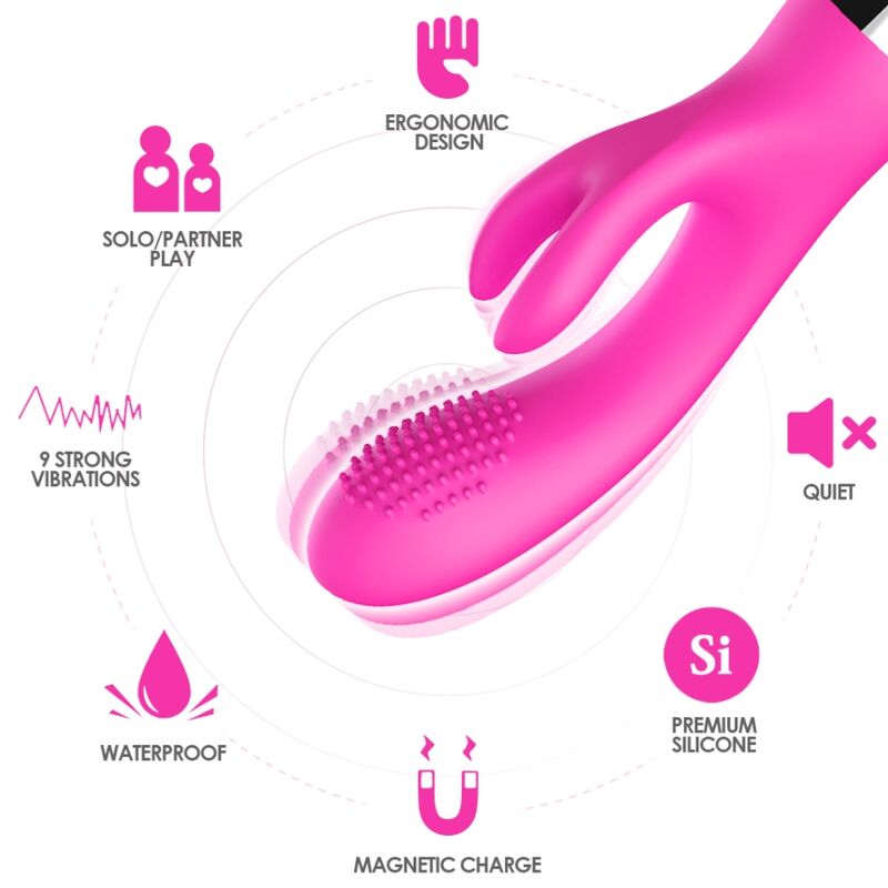 Vibromasseur Rabbit Chatouilleur - Double Stimulation 2x9 Modes - Armony