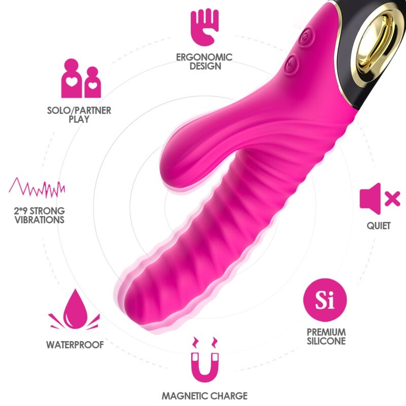 Vibromasseur Rabbit Eternity - Stimulation Enveloppante 2x9 Modes - Armony