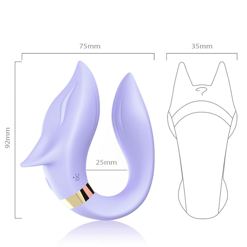 Vibromasseur Couple Fox Télécommandé - Design Renard 2x9 Modes - Armony