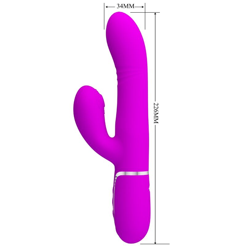 Vibromasseur Rabbit Point G 4 en 1 Va-et-Vient Rotation - Pretty Love