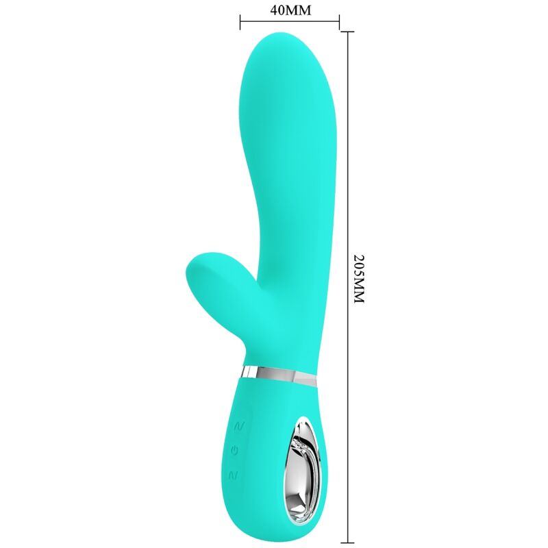Vibromasseur Rabbit Thomas Point G Incurvé Mémoire - Silicone - Pretty Love