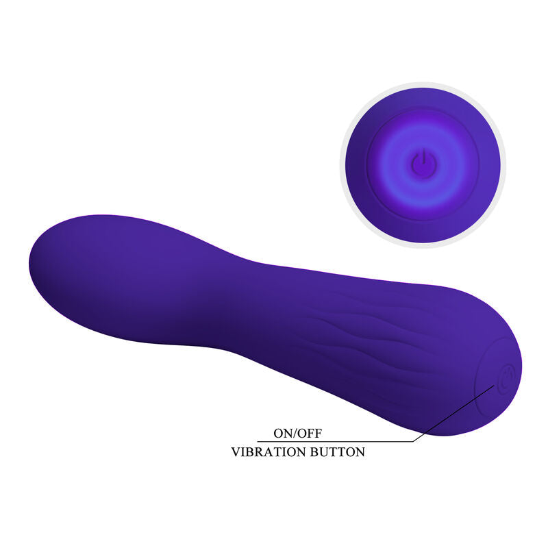 Vibromasseur Point G Faun 12 Modes Souple Submersible - Pretty Love