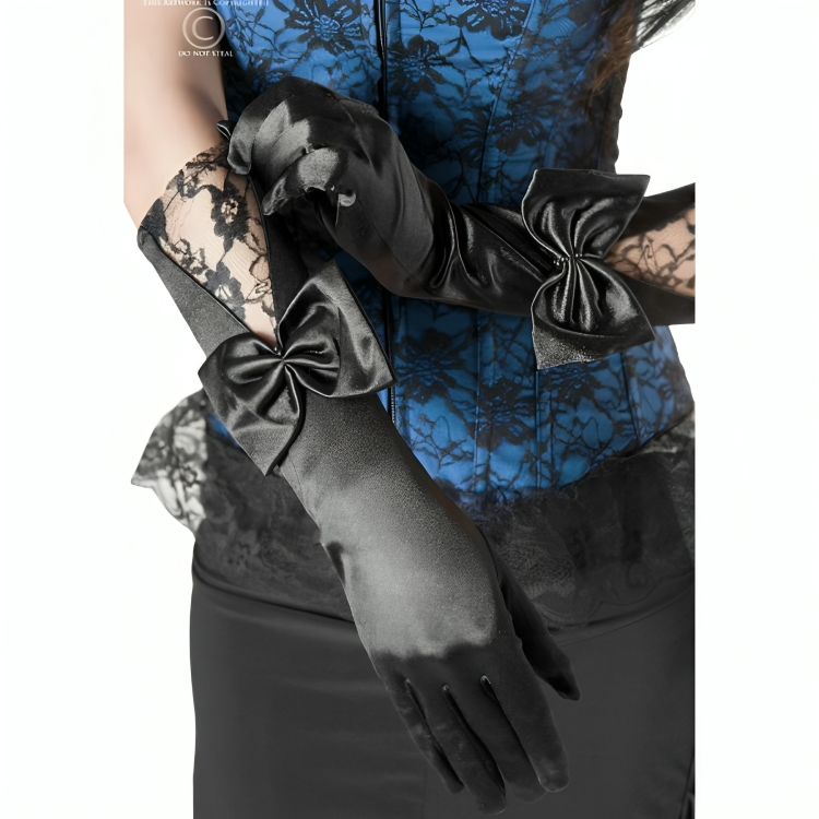 Gants Longs Satin Soirée Sensuelle - Chilirose