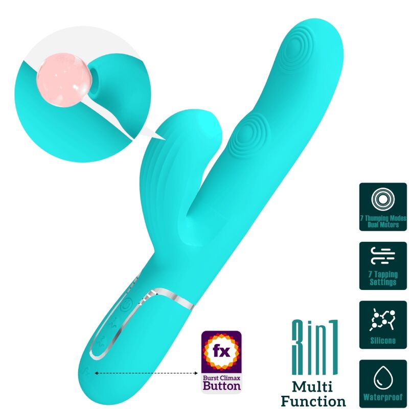 Vibromasseur Point G Perlita 3 en 1 Multifonction - Pretty Love