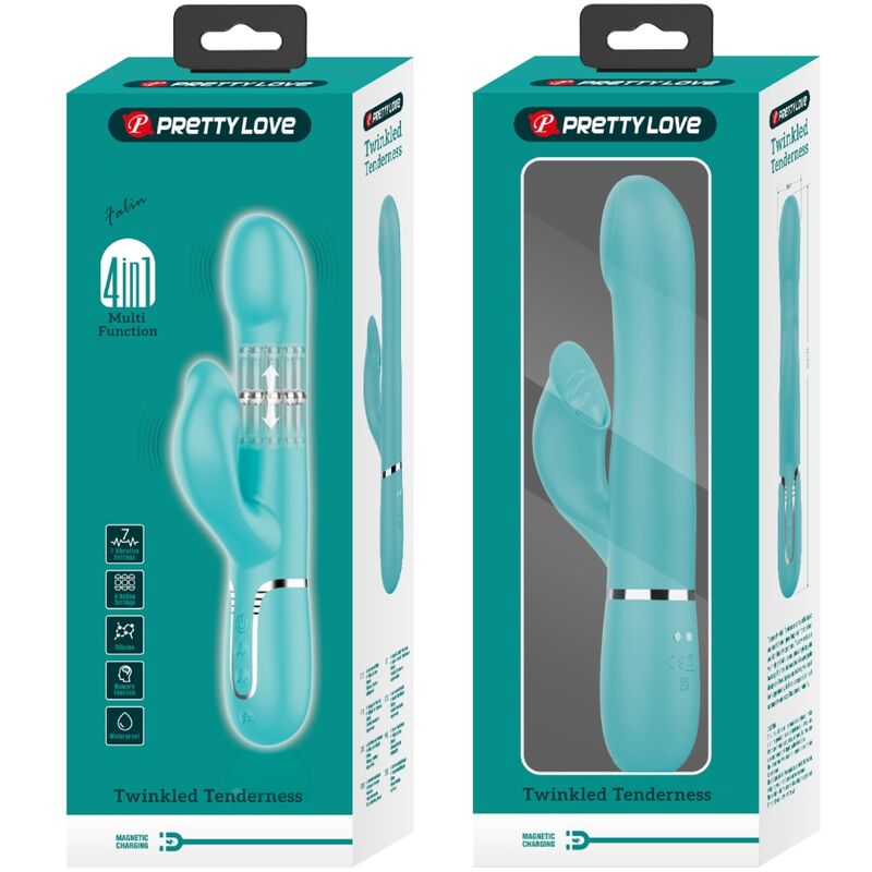 Vibromasseur Rabbit Perles Rotatives Stimulateur Clitoridien - Pretty Love