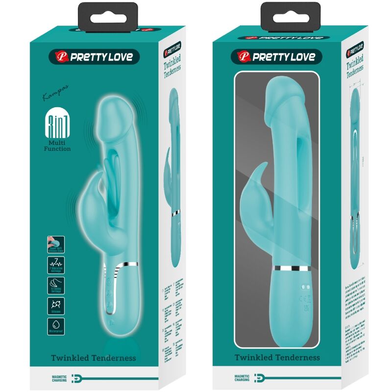 Vibromasseur Rabbit Dejon 3 en 1 Multifonction - Pretty Love