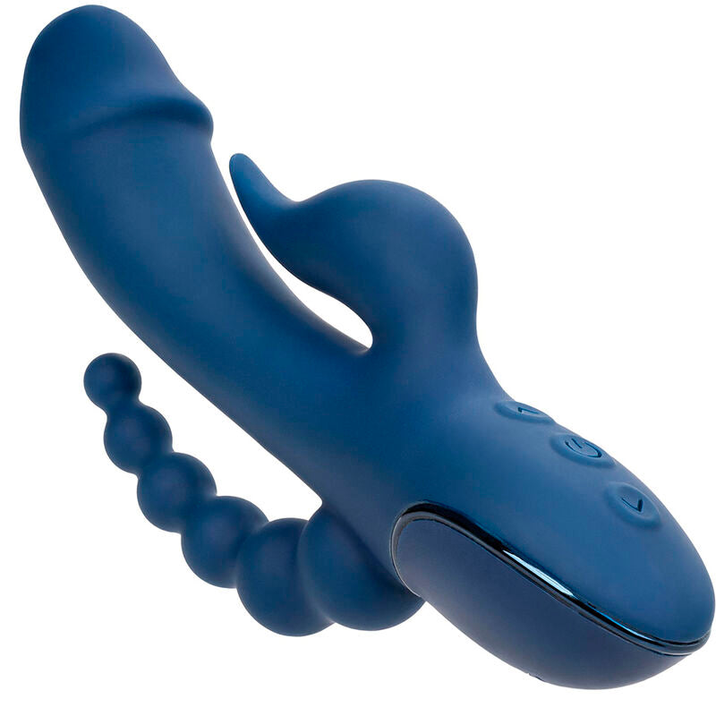 Vibromasseur Rabbit Triple Stimulation Point G Clitoris Silicone - CalExotics