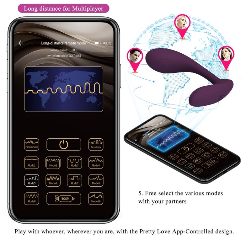Vibromasseur Point G Baird Connecté - Pretty Love