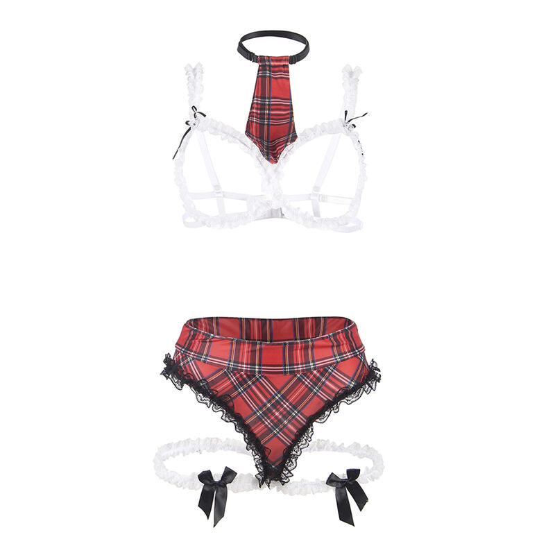 Costume Écolière Sexy Soutien-Gorge Jupe Plissée - Subblime