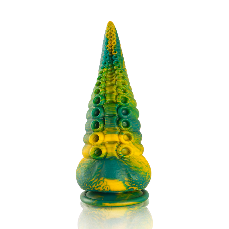 Gode Tentacule Vert Cetus Silicone Multi-Courbes 2 Tailles - Epic Cybersilicock