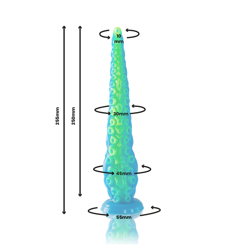 Gode Tentacule Fluorescent Scylla Silicone Mince 2 Tailles - Epic Cybersilicock