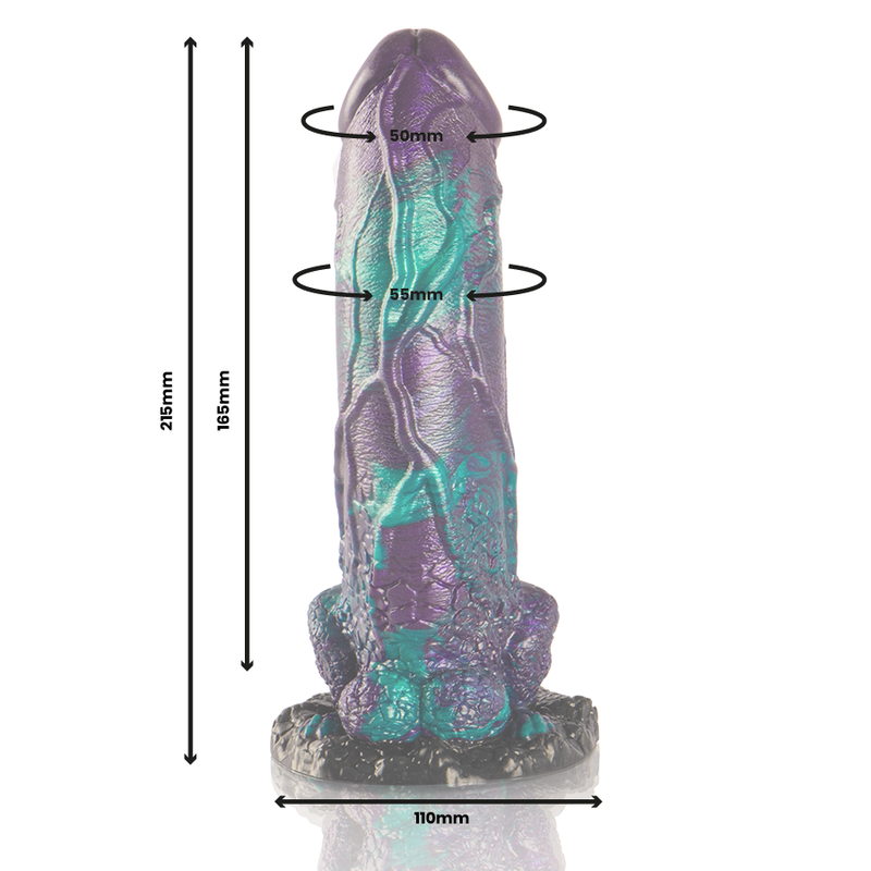 Gode Dragon Basilisk Silicone Écailleux 2 Tailles - Epic Cybersilicock