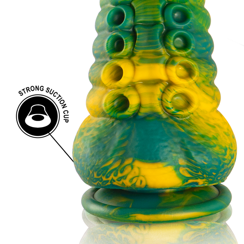 Gode Tentacule Vert Cetus Silicone Multi-Courbes 2 Tailles - Epic Cybersilicock