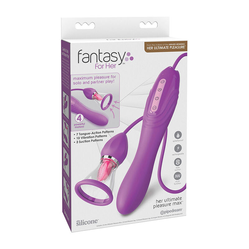 Stimulateur Clitoridien Ultimate Pleasure Max Succion et Langue 4 Moteurs - Fantasy