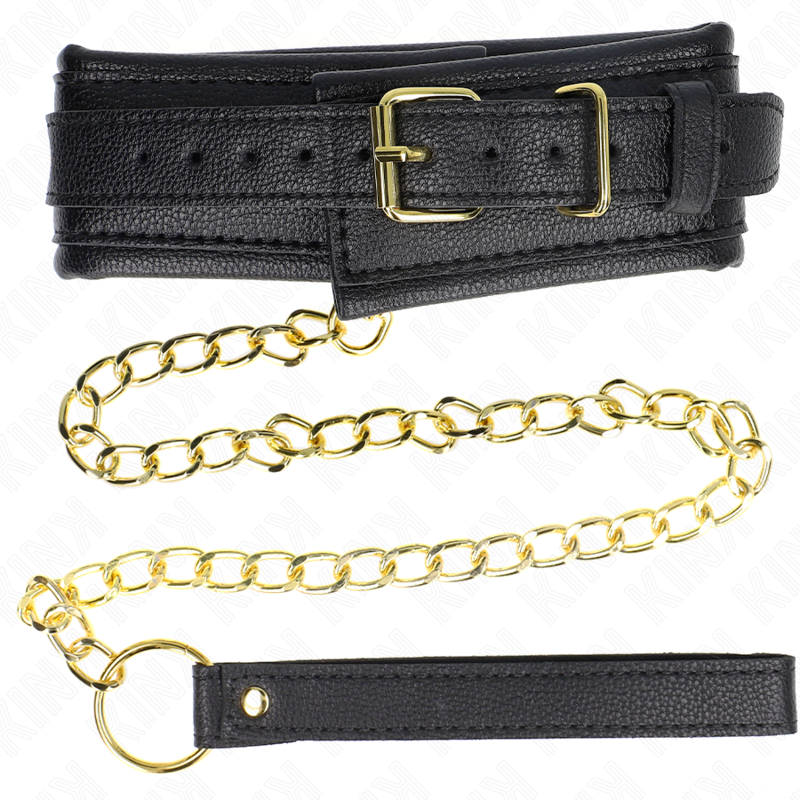 Collier BDSM Cuir Éponge Bracelet Réglable 37-54 cm - Kink