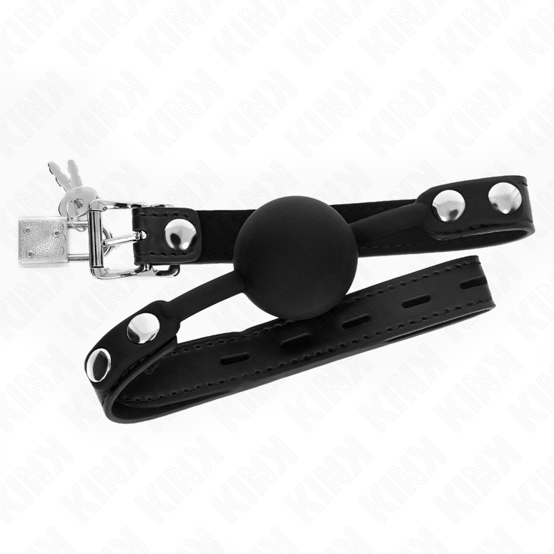 Bâillon Boule Modèle 1 Silicone 4 cm Sangle Verrouillable - Kink