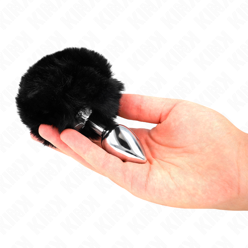 Plug Anal Métal avec Queue de Lapin en Fausse Fourrure - 2 Coloris - Kink