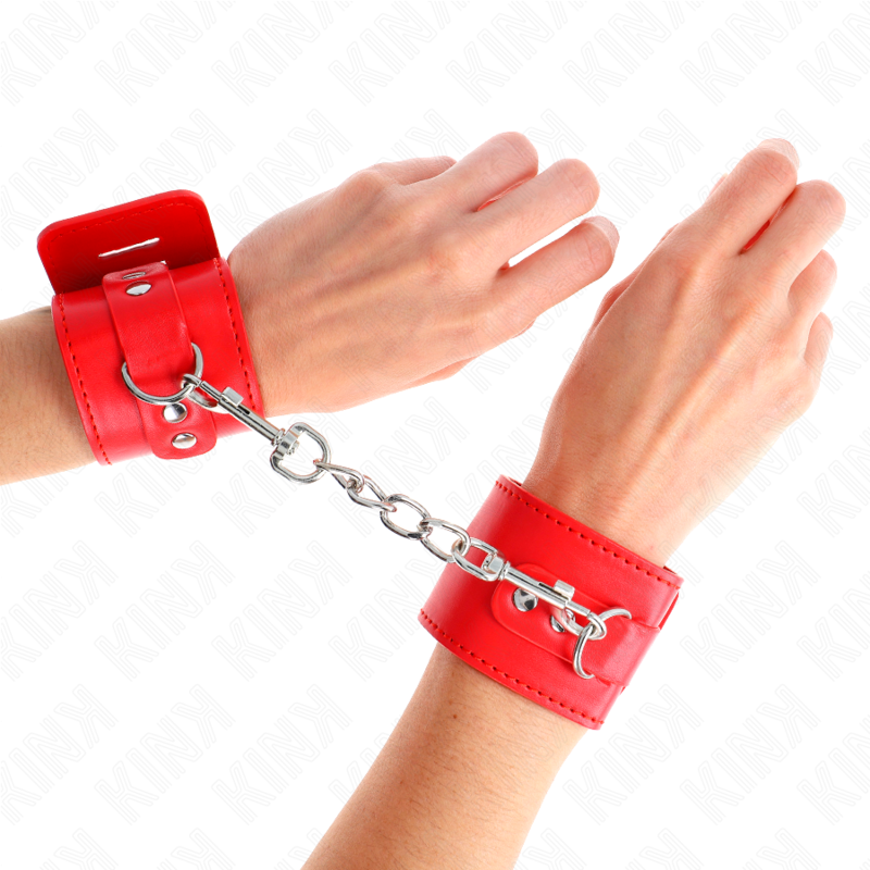 Menottes BDSM Fermeture Cadenas Ajustables 16-23 cm - Kink
