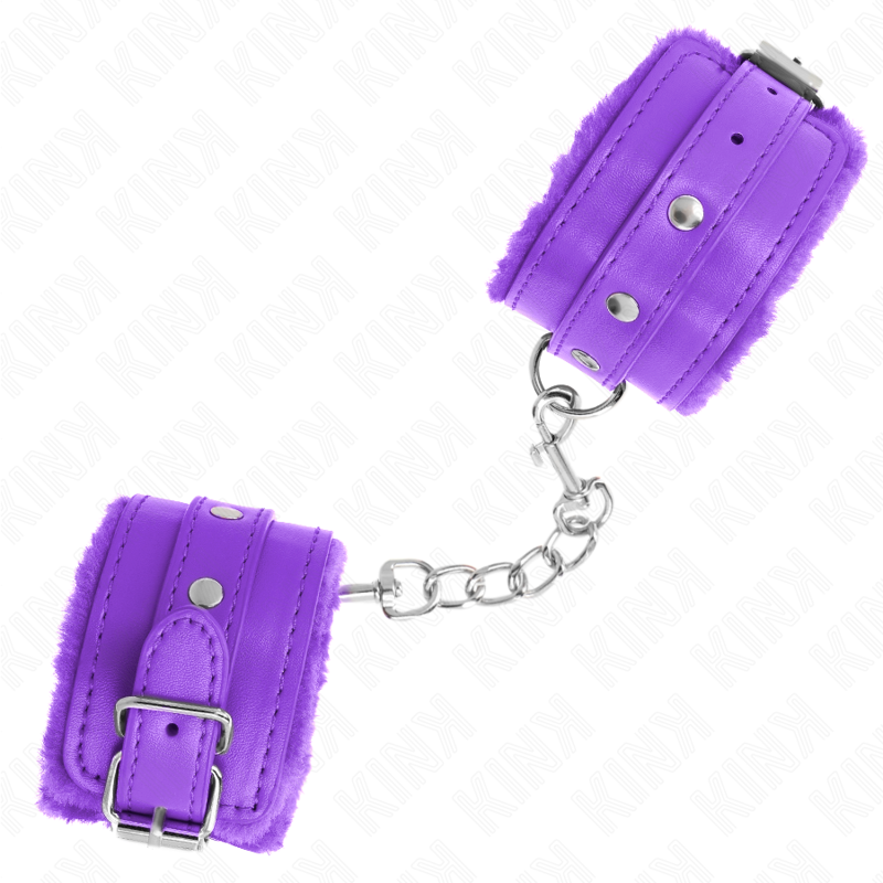 Menottes BDSM Premium Kink Doublées Fourrure - Ceinture Réglable