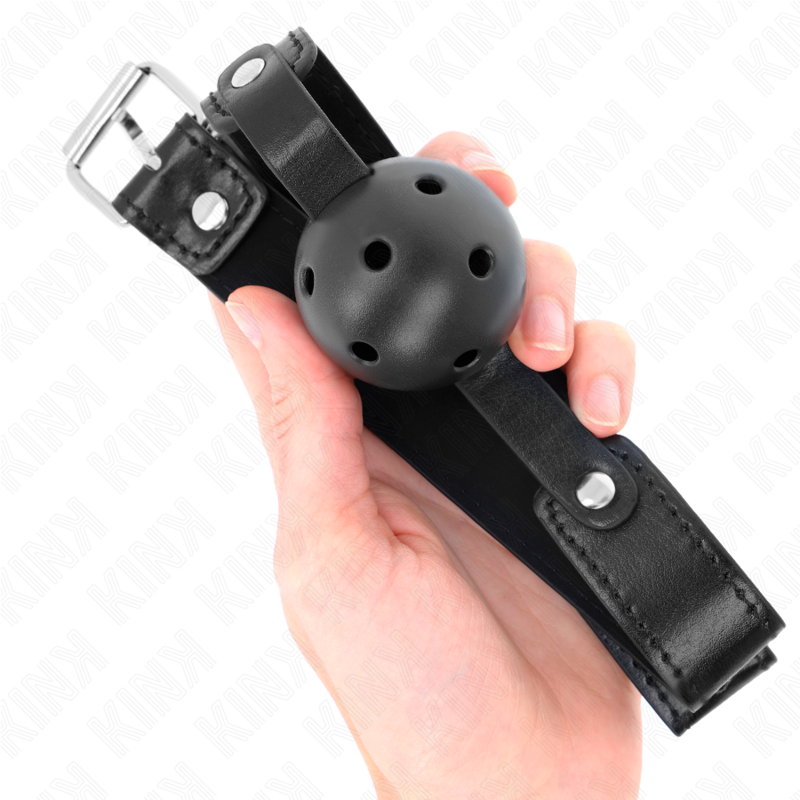 Bâillon Boule BDSM Balle Respirante Ajustable Sangle Réglable - Kink Collar & Gag