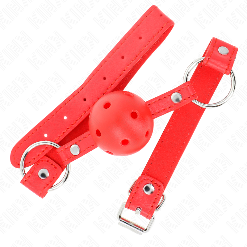 Bâillon BDSM Respirant Double Rivet Réglable - Kink