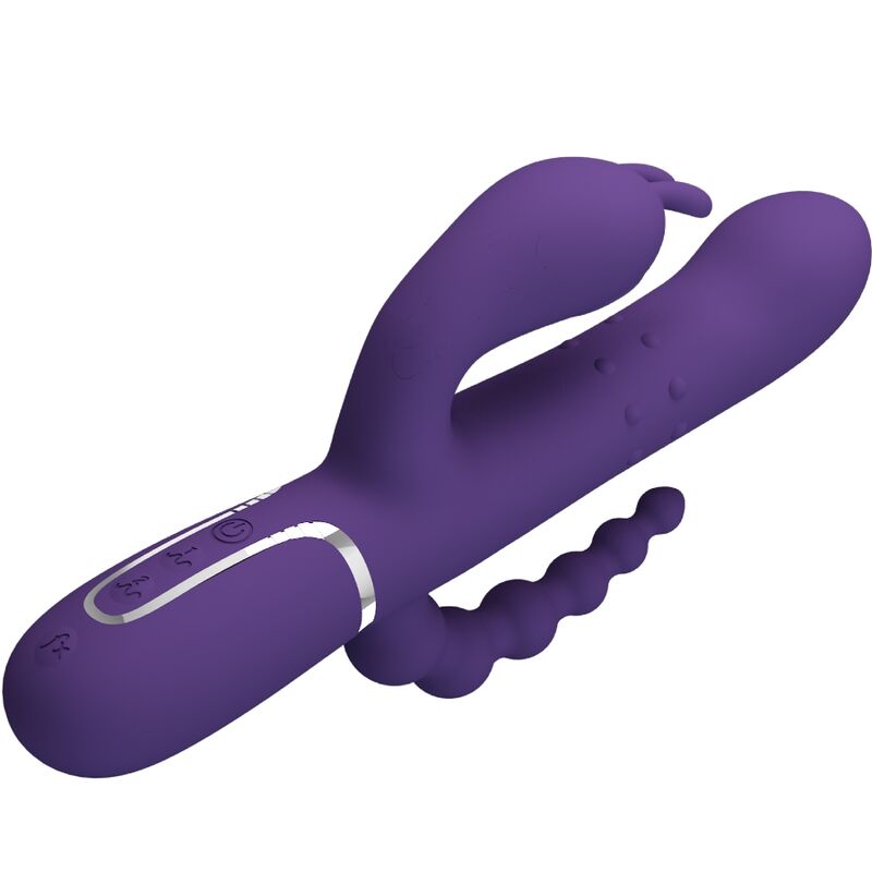 Vibromasseur Triple Cammy 4 en 1 Vaginal Clitoridien Anal - Pretty Love