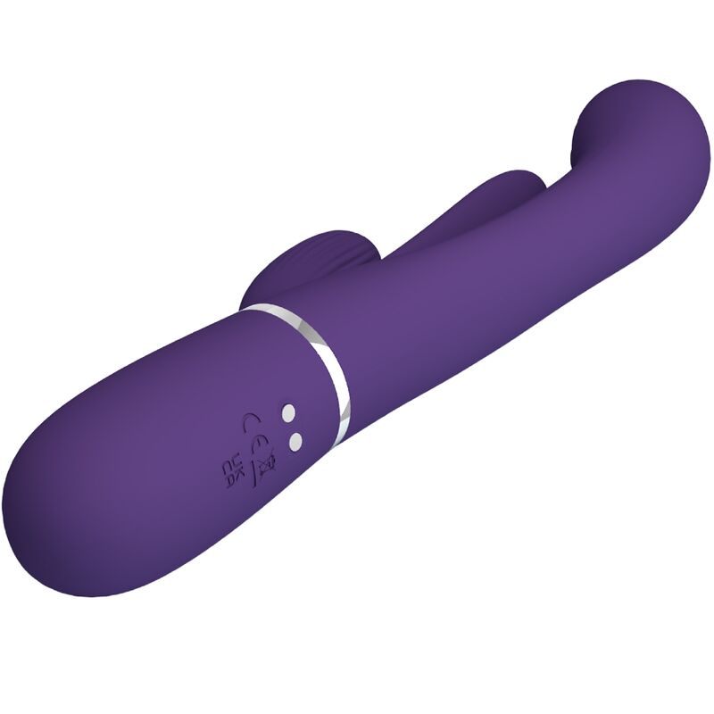 Vibromasseur Triple Rabbit Shania Langue Stimulante - Silicone - Pretty Love