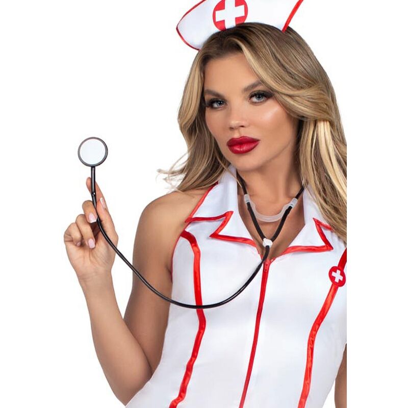 Costume Infirmière Sexy - Robe Stéthoscope et Bandeau - Leg Avenue
