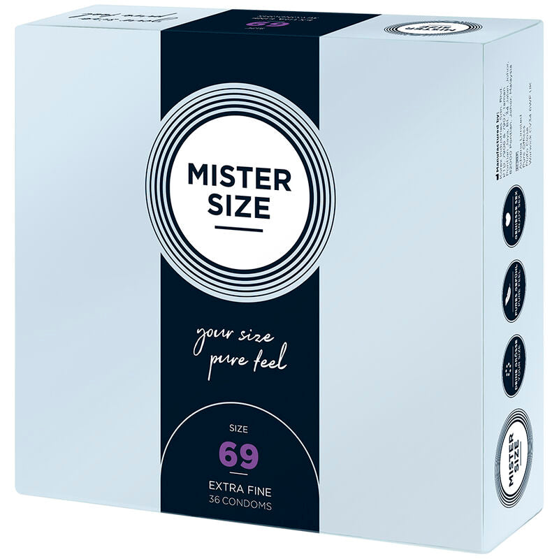 Préservatifs Mister Size - Taille du M au XXXL - Ultra Fin