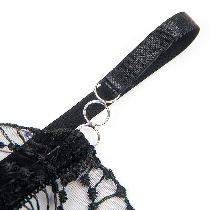 Body Transparent Dentelle Ajourée Noire - Subblime