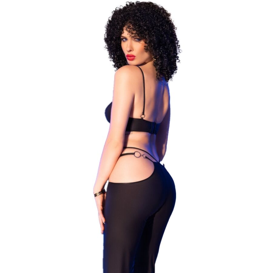Ensemble Lingerie Top et Leggings Détails Dorés Sexy 3 Tailles - Chilirose