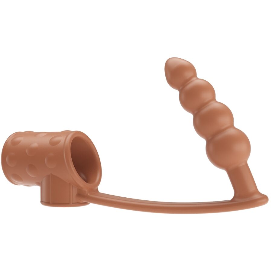 Cockring avec Plug Anal Intégré Souple Étanche - Pretty Love