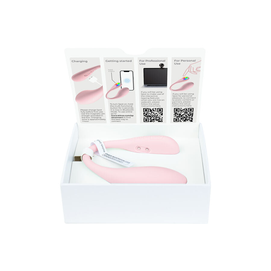 KIIROO - VIBRATEUR SPOT KISS ME EN FORME DE U ROSE