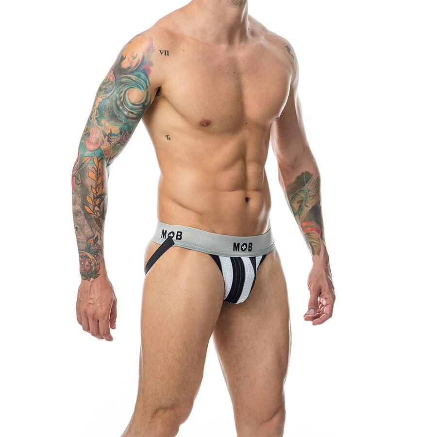 Jockstrap Classique Rayures Latérales Coton Stretch - Mob