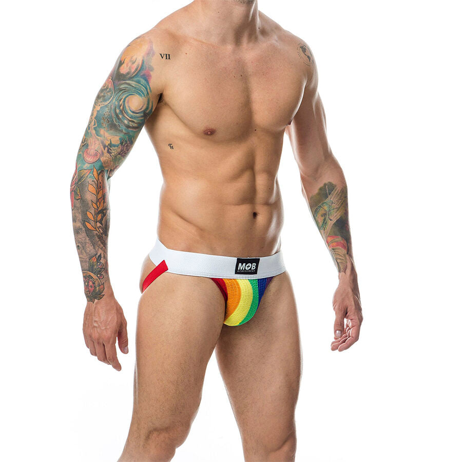 Jockstrap Classique Rayures Latérales Coton Stretch - Mob