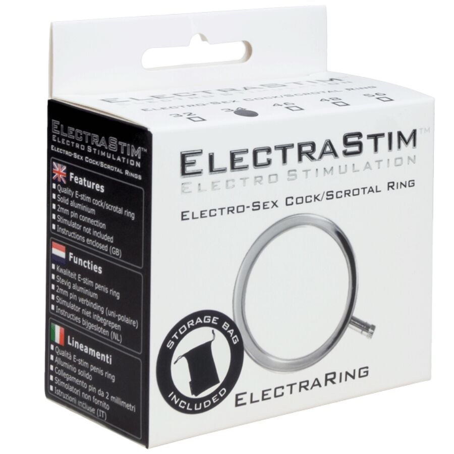Cockring Électrostimulation ElectraRings Métal 32 mm - Electrastim