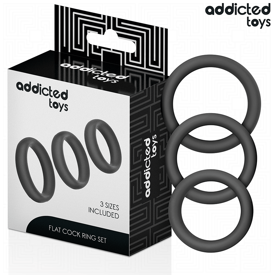 Lot de Cockrings en Silicone Souple 3 Anneaux - Addicted Toys