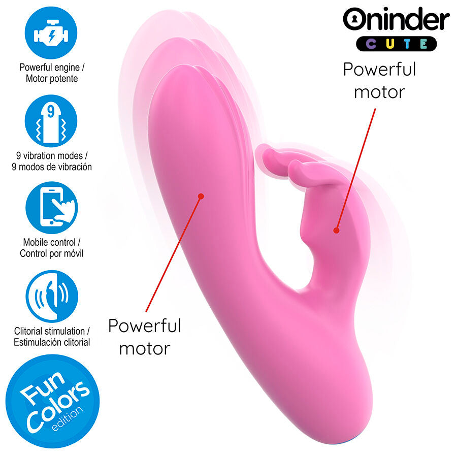 Vibromasseur Rabbit Love Bunny Connecté Point G et Clitoris - Oninder