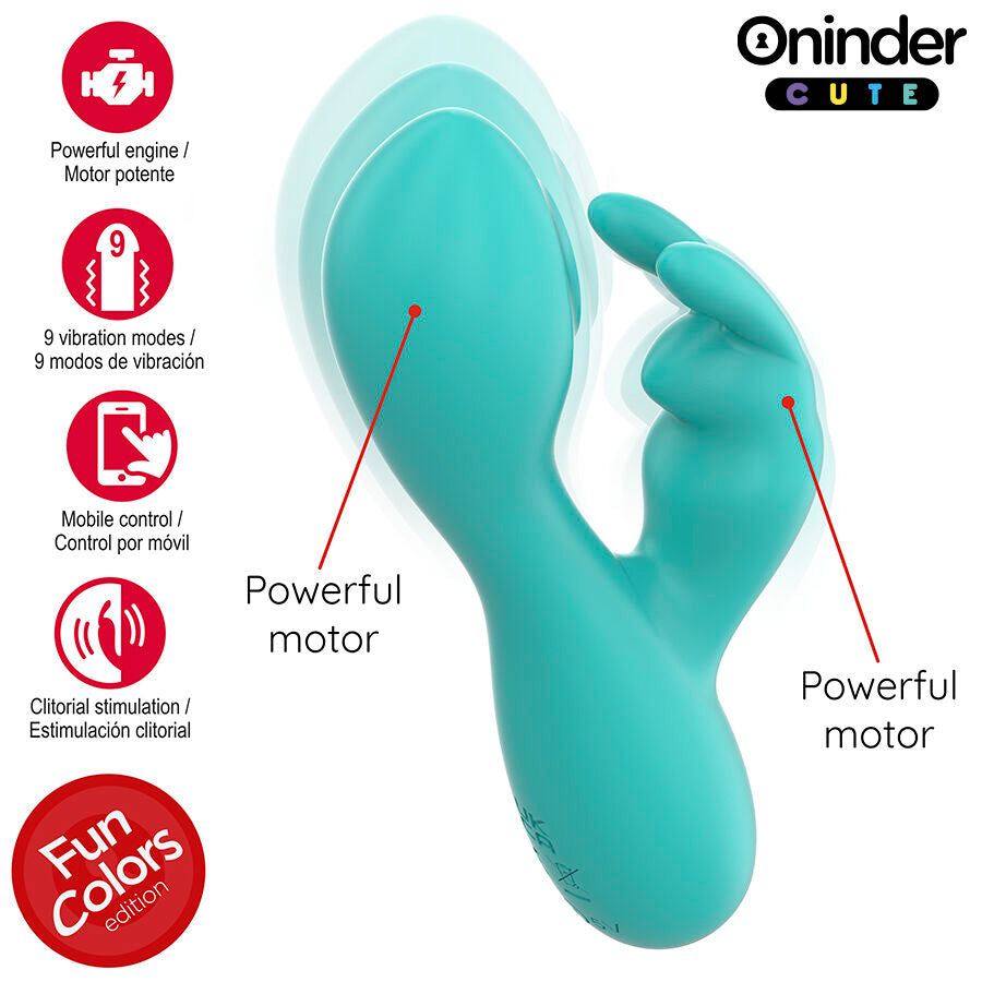 Vibromasseur Rabbit Love Bunny Connecté Point G et Clitoris - Oninder
