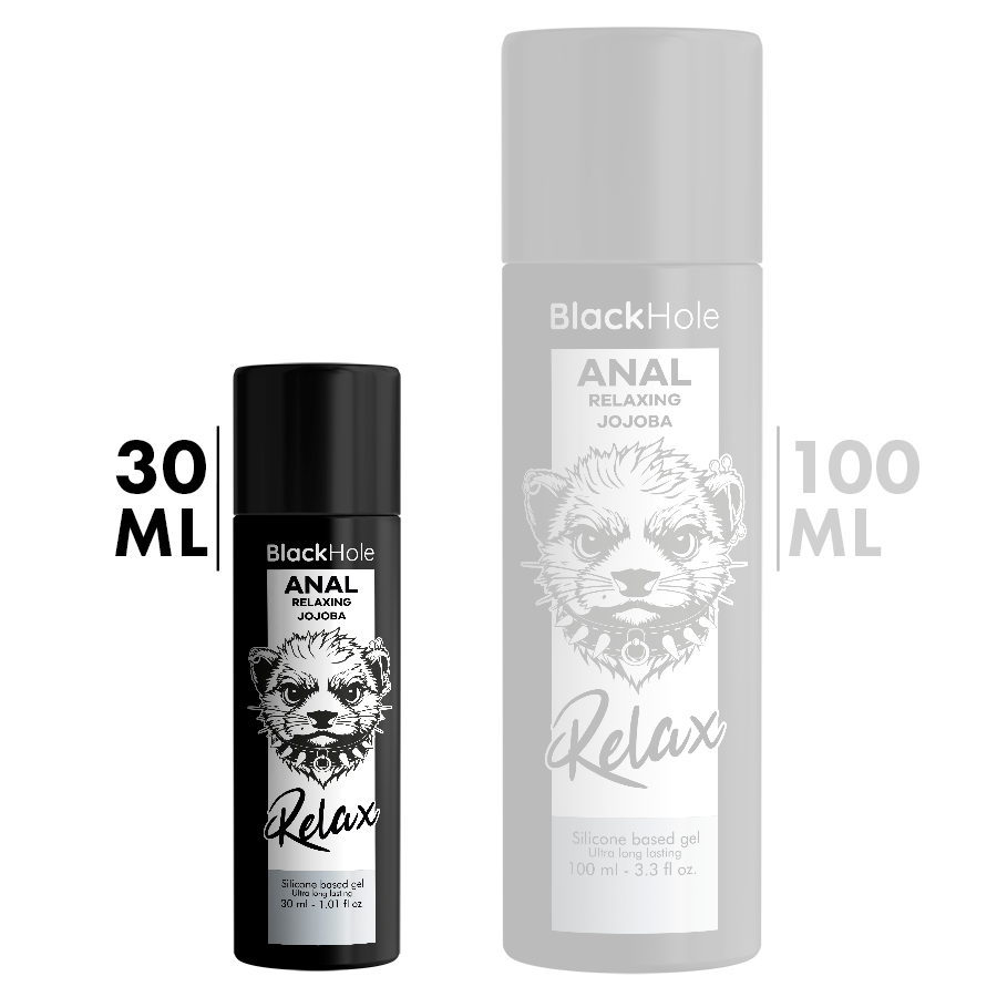 Gel Relaxant Anal au Jojoba Base Silicone Longue Durée - Black Hole
