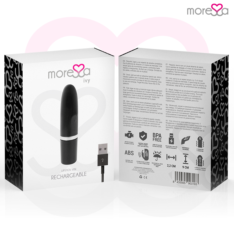 Vibromasseur Voyage Ivy Format Rouge à Lèvres - Silicone IPX7 - Moressa
