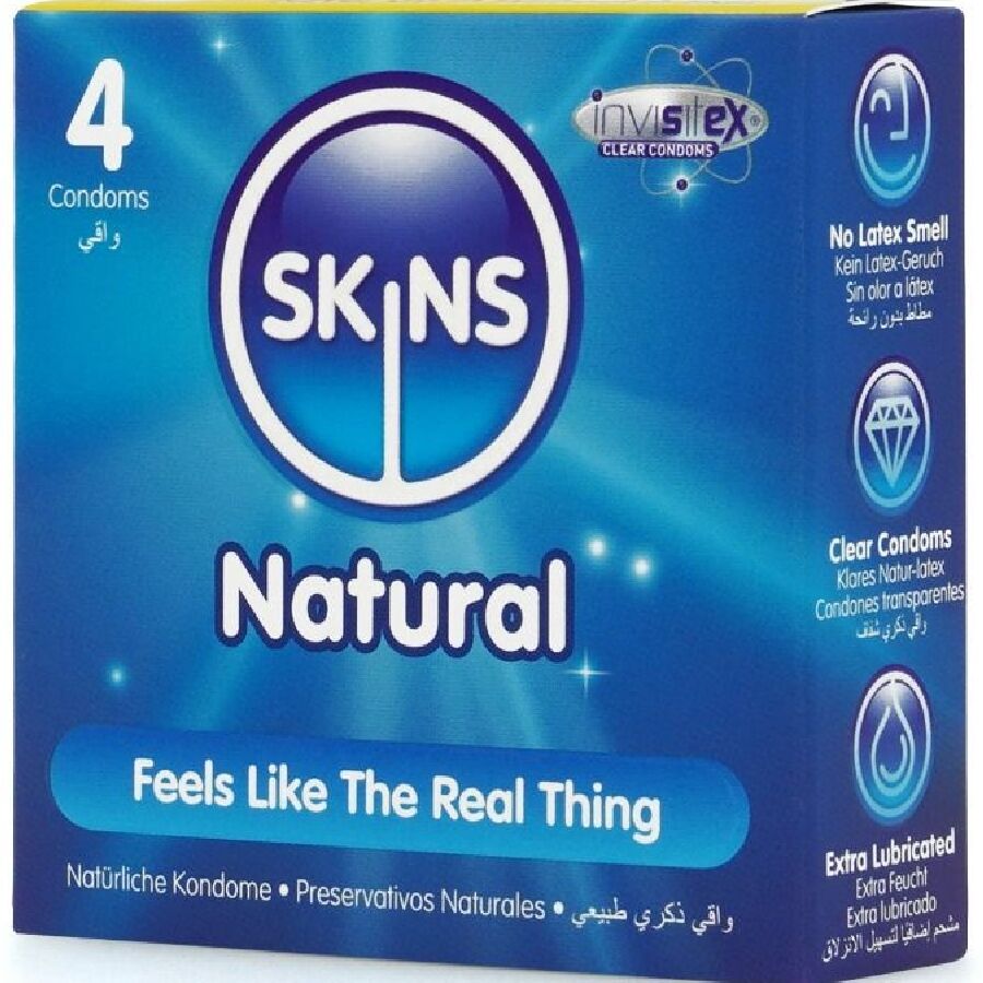 Préservatifs Skins Natural - Ultra Fin Vanille Extra Lubrifiés