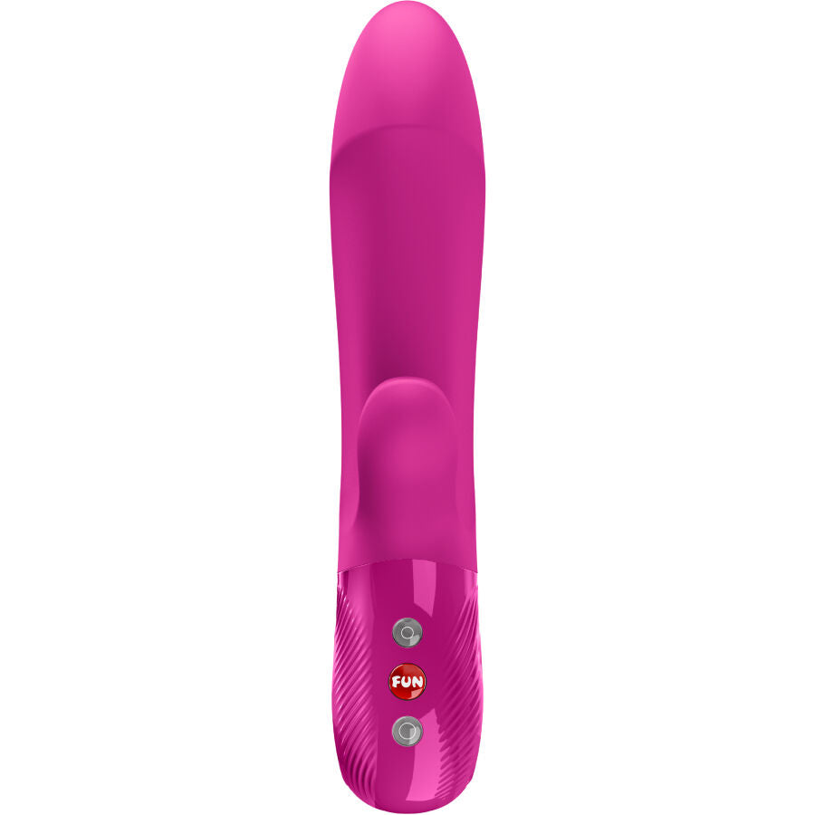 Rabbit Bi Stronic Embrace magenta de Fun Factory vu de face, trois boutons