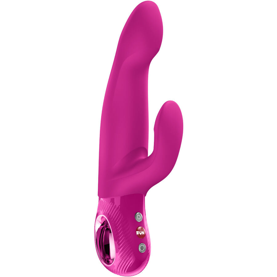 Vibromasseur rabbit Bi Stronic Immerse magenta de Fun Factory vu de profil