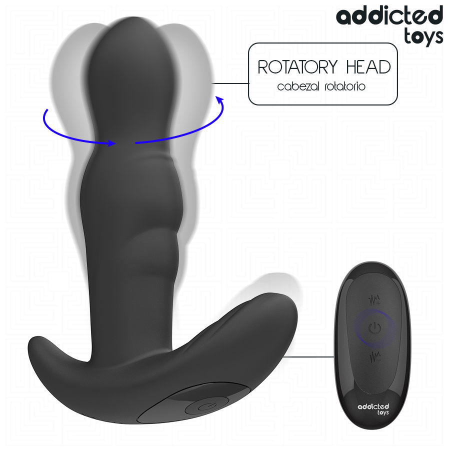 ADDICTED TOYS - PLUG ANAL VIBRANT ET ROTATIF AVEC TÉLÉCOMMANDE