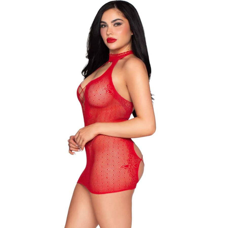 Robe Mini Dos Nu Sexy Moulante 2 Coloris Taille Unique - Leg Avenue