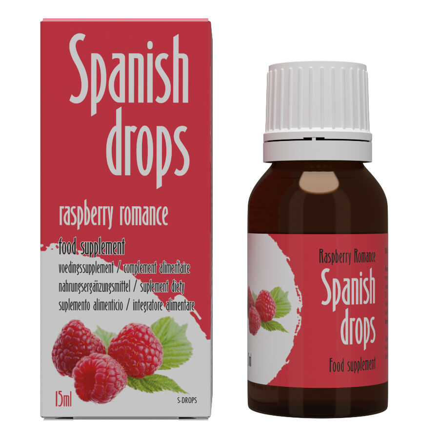 Gouttes Stimulantes Spanish Drops Romance Framboise L-Arginine 15 ml - Cobeco Pharma