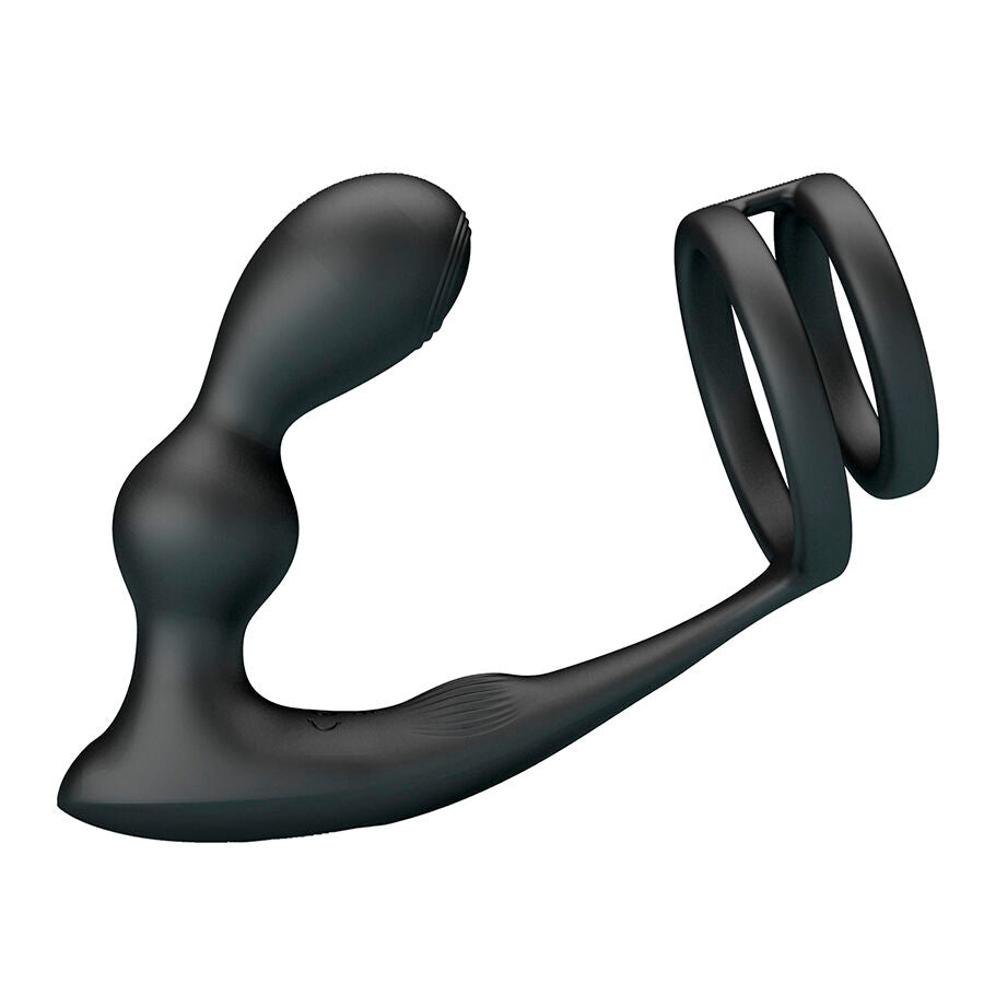 Plug Anal Vibrant Cockring Prostate 12 Modes Télécommande Rechargeable - Mr Play